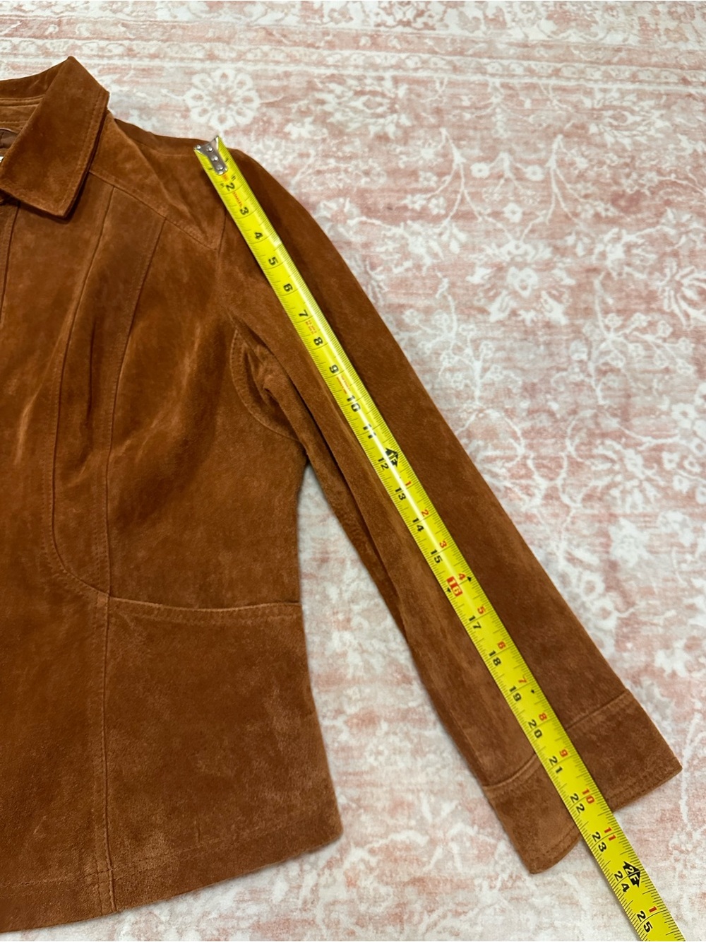 Vintage 🤎 Genuine Suede Leather Jacket - Copper - Picture 14 of 14